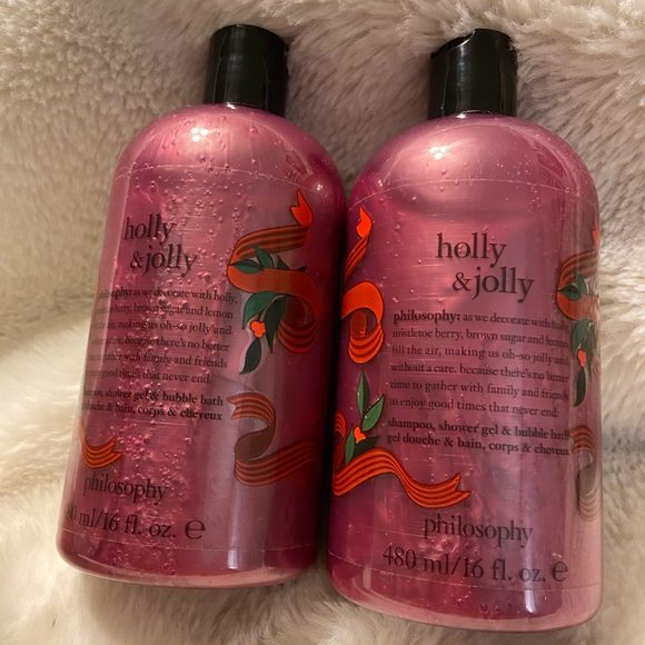 Philosophy Other - 1 set left! 2- Philosophy Holly & Jolly shampoo, shower gel & bubble bath 16oz